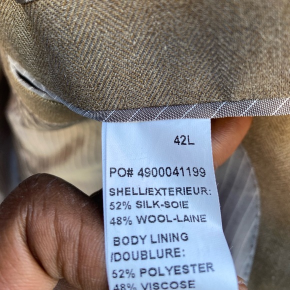 NW Black Brown 1826 Silk Wool Sport Coats, Sz 42L - Picture 8 of 14